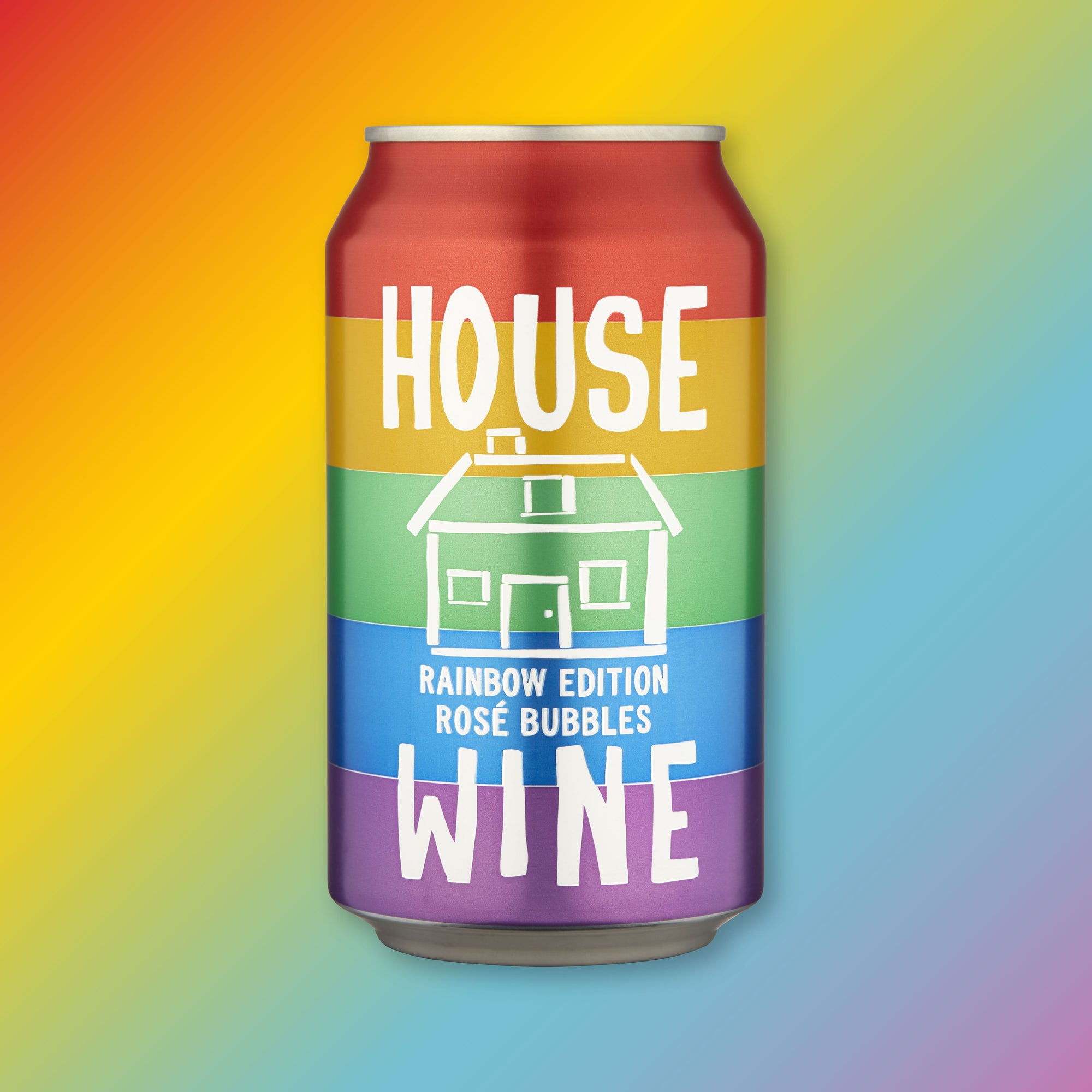 Rainbow Rosé Bubbles Can