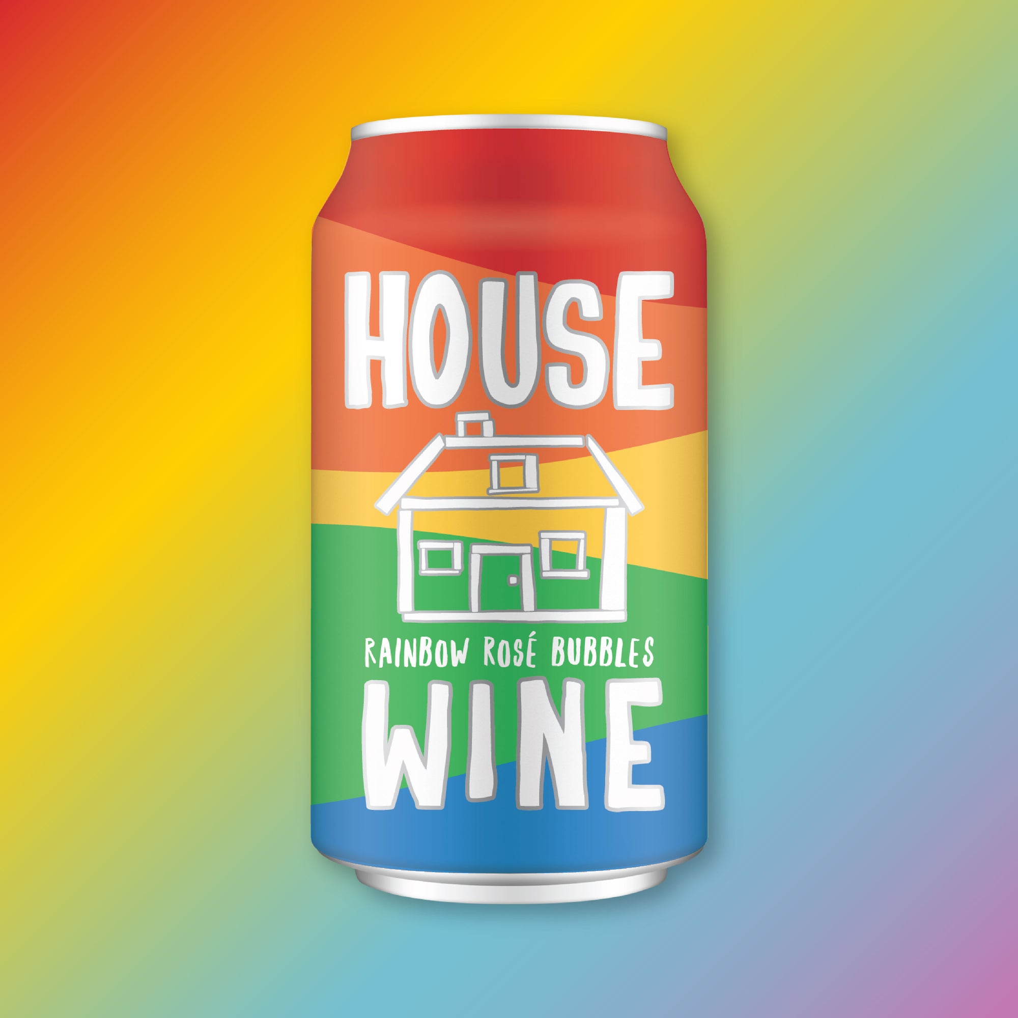 Rainbow Rosé Bubbles Can